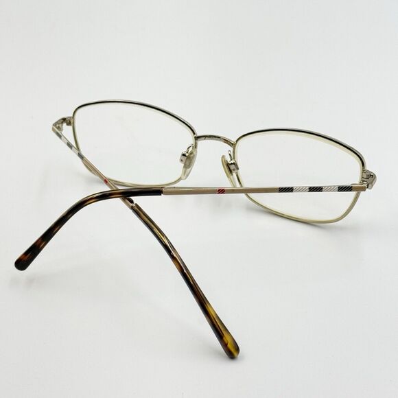 BURBERRY Eyeglasses B 1256 1145 135 Gunmetal Frames w/plaid design temples main image 9